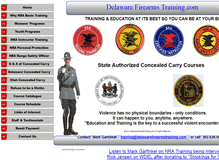 Tablet Screenshot of delawarefirearmstraining.com